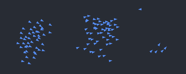 Bird flocking simulation